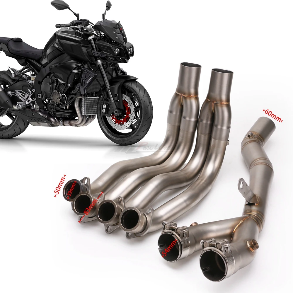 Мотоцикл глушитель Средний передний заголовок трубы для YAMAHA YZF-R1 MT10 2015 2016 2017 18 2019