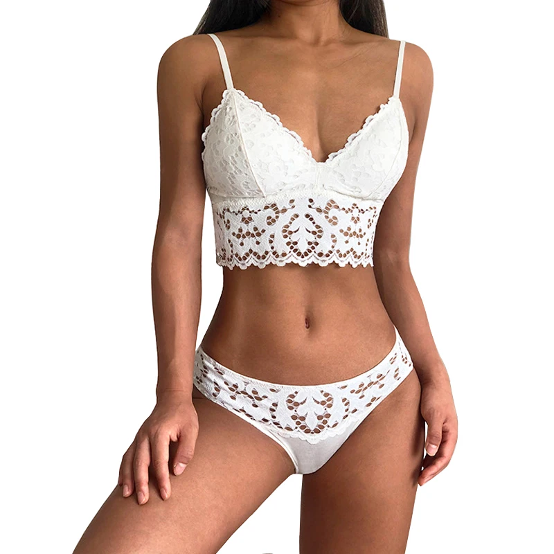 

VRAIMMOI Sexy Lace Underwear Set High Quality Lace Bra Set Push Up Brassiere Fashion Bra And Panty Sets Sexy Lingerie For Women