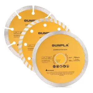 Алмазное режущее лезвие 115 мм, 1 шт., непрерывныйСегментированныйтурбо обод, сухой и влажной циркулярной пилы, угловой шлифовальный диск для Dremel