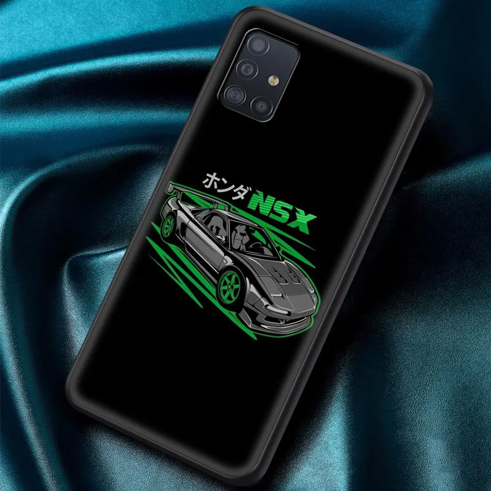 

Phone Case for Samsung Galaxy A21S EU A12 A51 A71 A31 A02S A41 A52 A72 A32 5G Soft Shockproof Cover Cartoon JDM Drift Car Cat