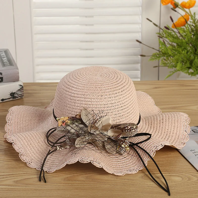 

Sun Protection Women's Large Brim Sun Hat Fashion Straw Hat Lady Outside Hat