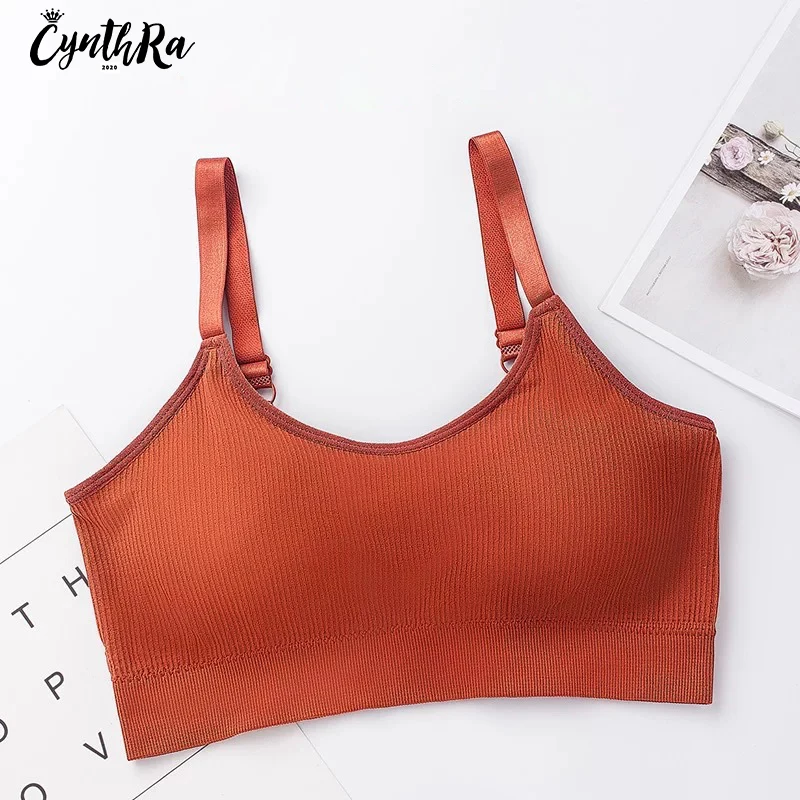 CYNTHRA сексуальный спортивный бюстгальтер без косточек Женский бесшовный удобный