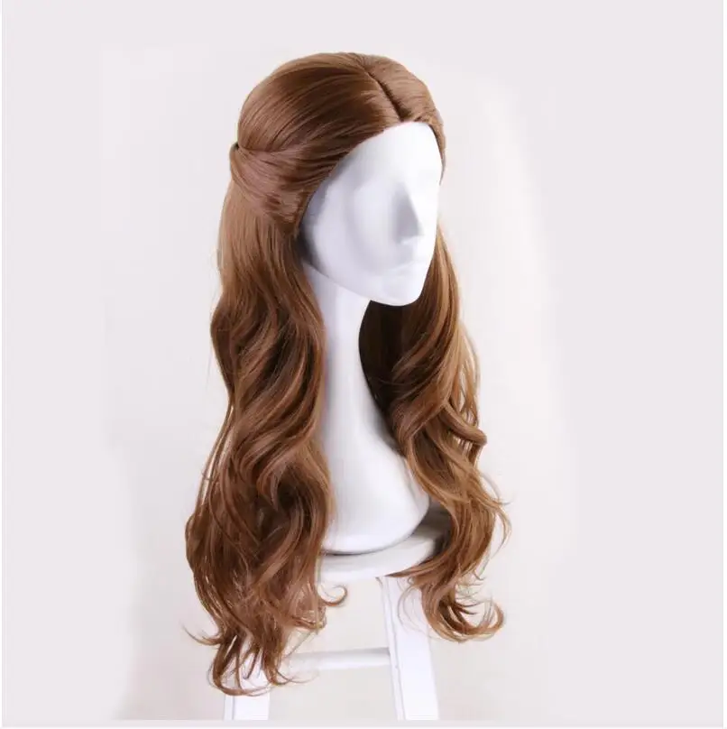 Парик для косплея принцессы Белль из фильма Красавица и чудовище каштановые