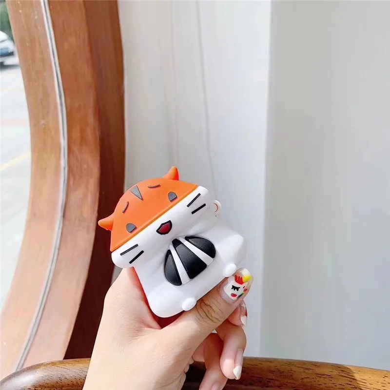 Чехол для AirPod 2 мягкий силиконовый беспроводной чехол наушников с объемным