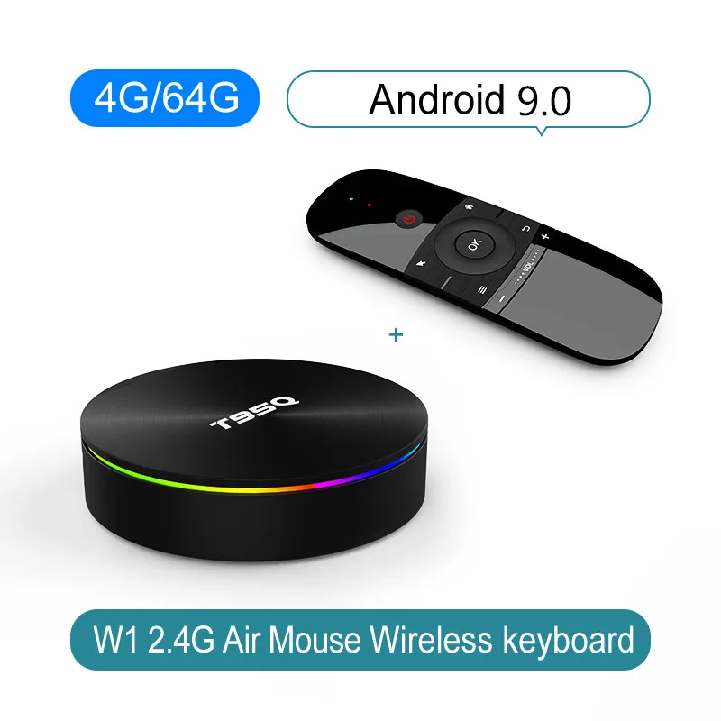 4G64G W1 Android 9,0 ТВ приставка T95Q ТВ приставка 4 Гб 64 ГБ Android 8,1 Amlogic S905X2 ТВ приставка четырехъядерный 2,4 ГГц 5 ГГц двойной wifi BT4.1100M 1000 м - Цвет: 4G64G W1