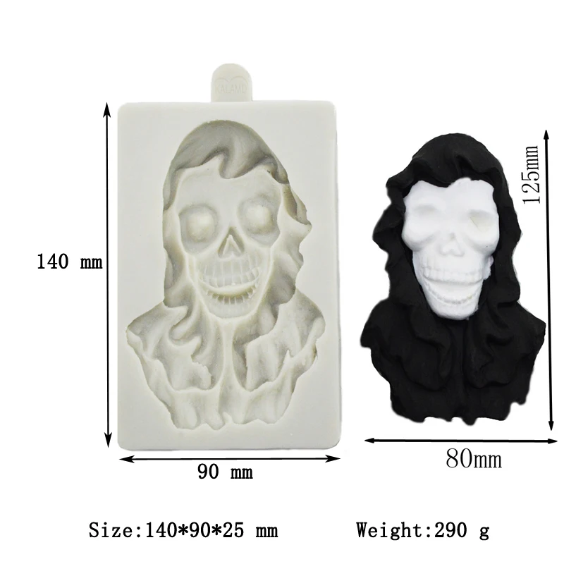 Силиконовая форма для мастики meiжум череп на Хэллоуин торта скелет призраки узор