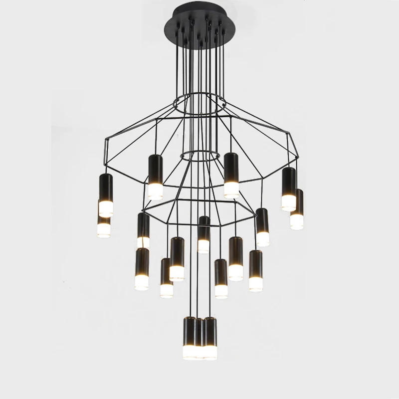 

Modern Led Chandelier Industrial Style Suspension for Living Room Loft Kitchen Island Interior Lighting Decor Home Fixture