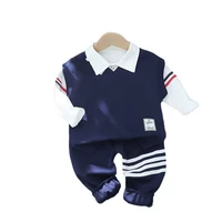 new spring autumn baby clothes for boy children fashion vest t shirt pants 3pcsset toddler casual clothing sets kids tracksuits