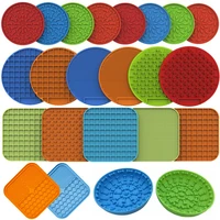 silicone dog slow feeding lick mat cat feeder licking pad for dogs cats lickimat dog bath buddy feeder food sucker cats lick pad