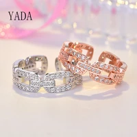 yada gifts luxury simple cubic zircon rings for women lovers couples rings engagement wedding jewelry adjustable ring rg200052