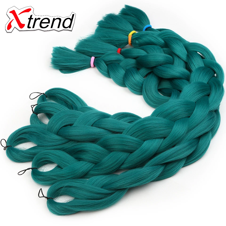 Xtrend волосы Джамбо оплетка 84 дюйма 165 г фототвист синтетические плетеные черный