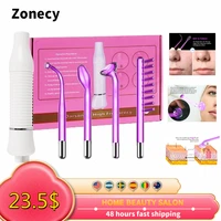 2022 high frequency electrode wand wneon electrotherapy glass tube acne spot remover home spa beauty device facial therapy wand