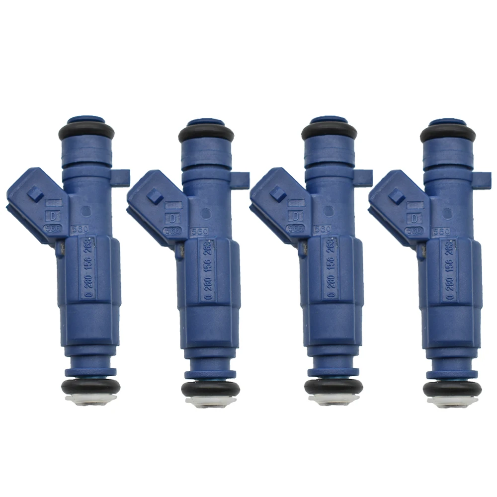 

Set of 4 NEW 0280156263 Fuel Injector Nozzle Fit For Chery Elegant 473 BYD FO Geely Panda BYD F0 Hatchback 1.0 and Other Cars