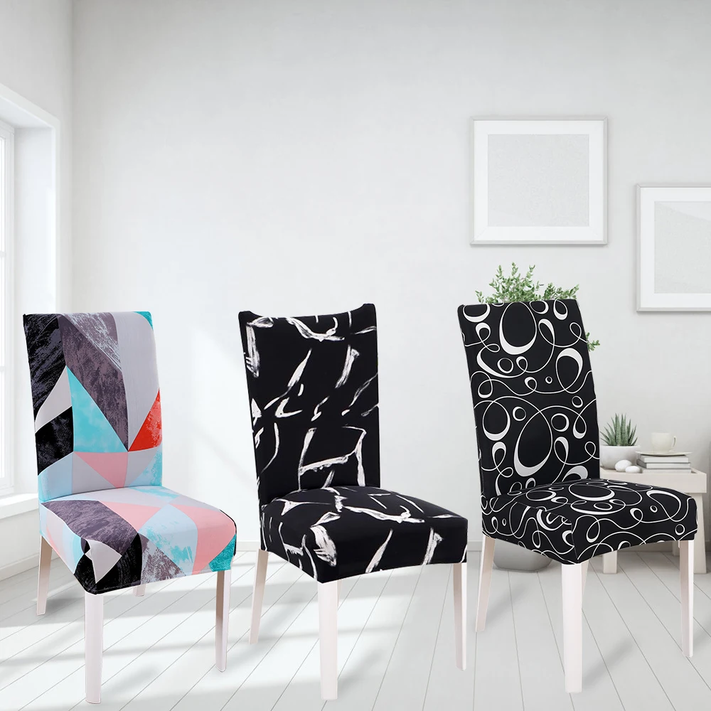 

For Kitchen Hotel Living Room Spandex Elastic Stretch Decoration Chair Covers Protector Seat Slipcovers Chair Cover with Back