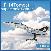 diy assembly model child toys gifts f 14 male cat creative aircraft blocks moc blocks supersonic fighter