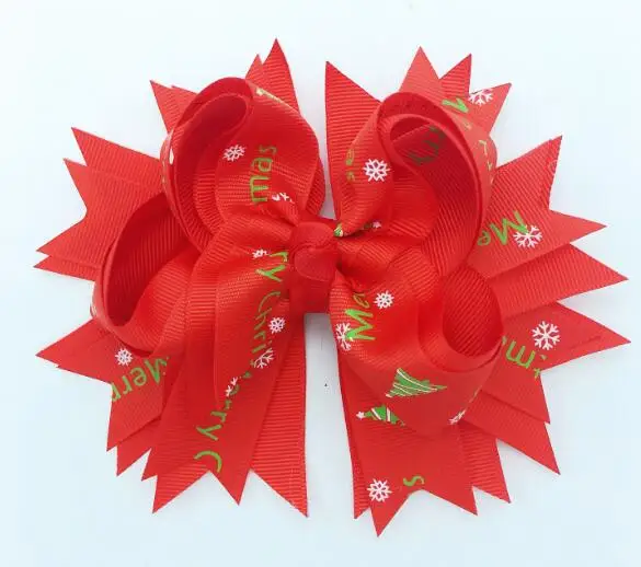 5 дюймов/7,5 дюймов однотонные бантики для волос для девочек, заколки с лентами, заколки для волос, рождественские детские головные уборы, аксессуары для волос с единорогом - Цвет: 18