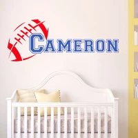custom name vinyl wall poster american football wall art poster soccer player gift wall sticker removable home d%c3%a9cor lw730