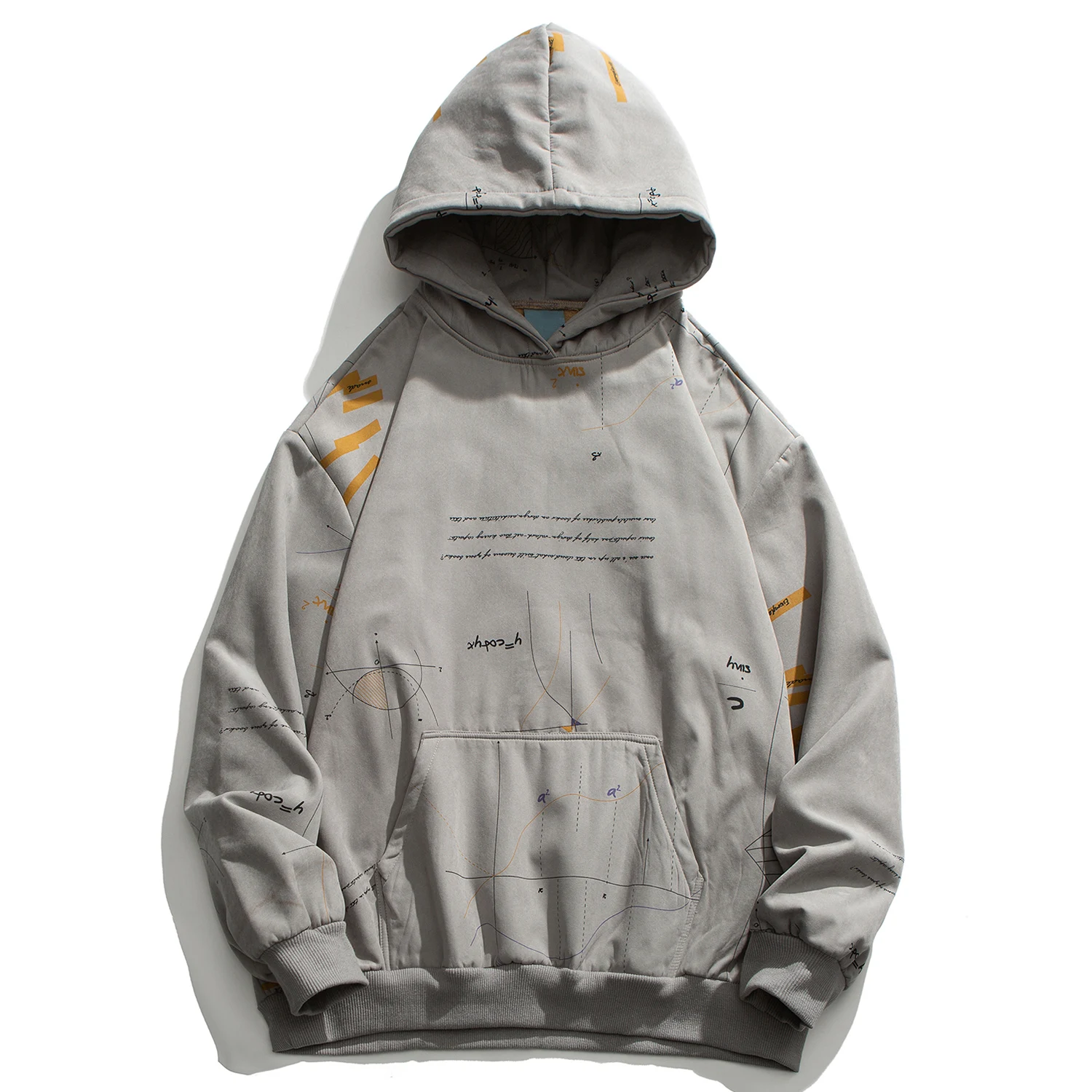 Толстовка из флиса с нарисованной формулой Мужская толстовка Повседневный