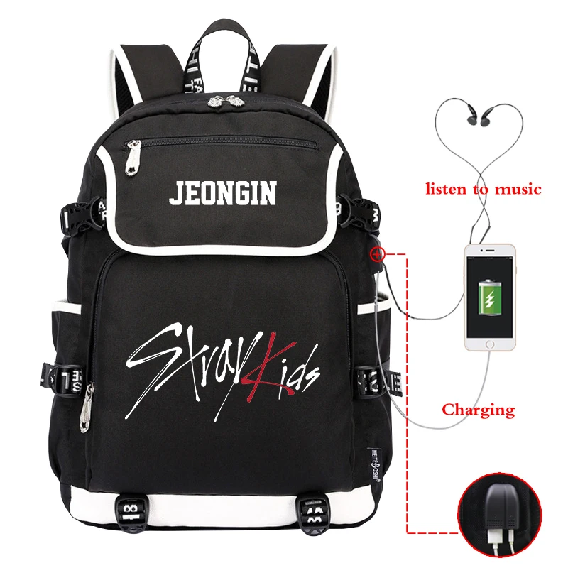18 дюймов Mochila Stray Детский рюкзак женский USB зарядка дорожный для ноутбука школьные