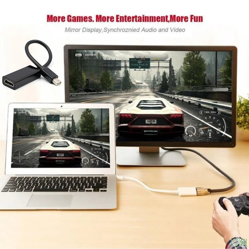HDMI совместимый адаптер Mini DP кабель 2 hdmi конвертер для MacBook Pro Air 4K * 2K HDTV