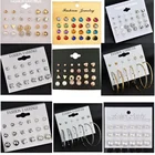 Богемные золотые серьги-подвески в виде змеи, бабочки, искусственного жемчуга, акриловые висячие серьги 2021, трендовый набор сережек, ювелирные изделия