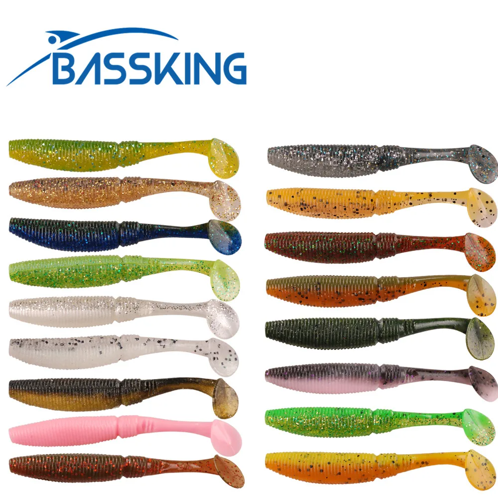 

BASSKING Soft Bait 5Pcs 70mm 3g T Tail Fishing Lure Silicone Artificial Bait Pesca Leurre Peche Bass Wobbler Swimbait