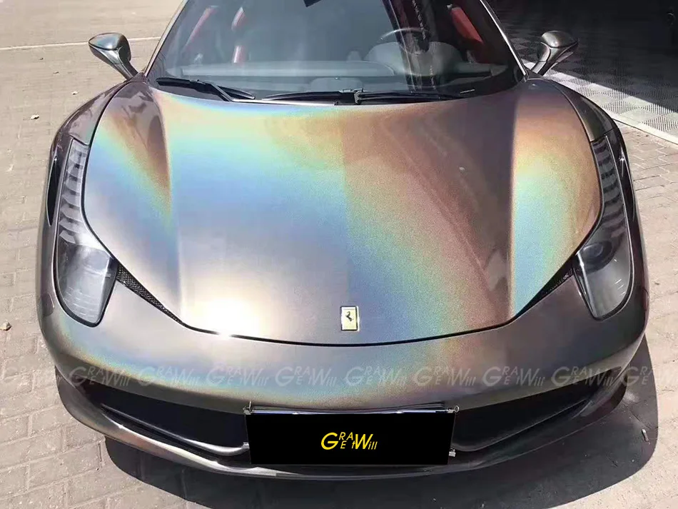 Серый глянцевый флип психоделическая виниловая оберточная пленка спуск воздуха