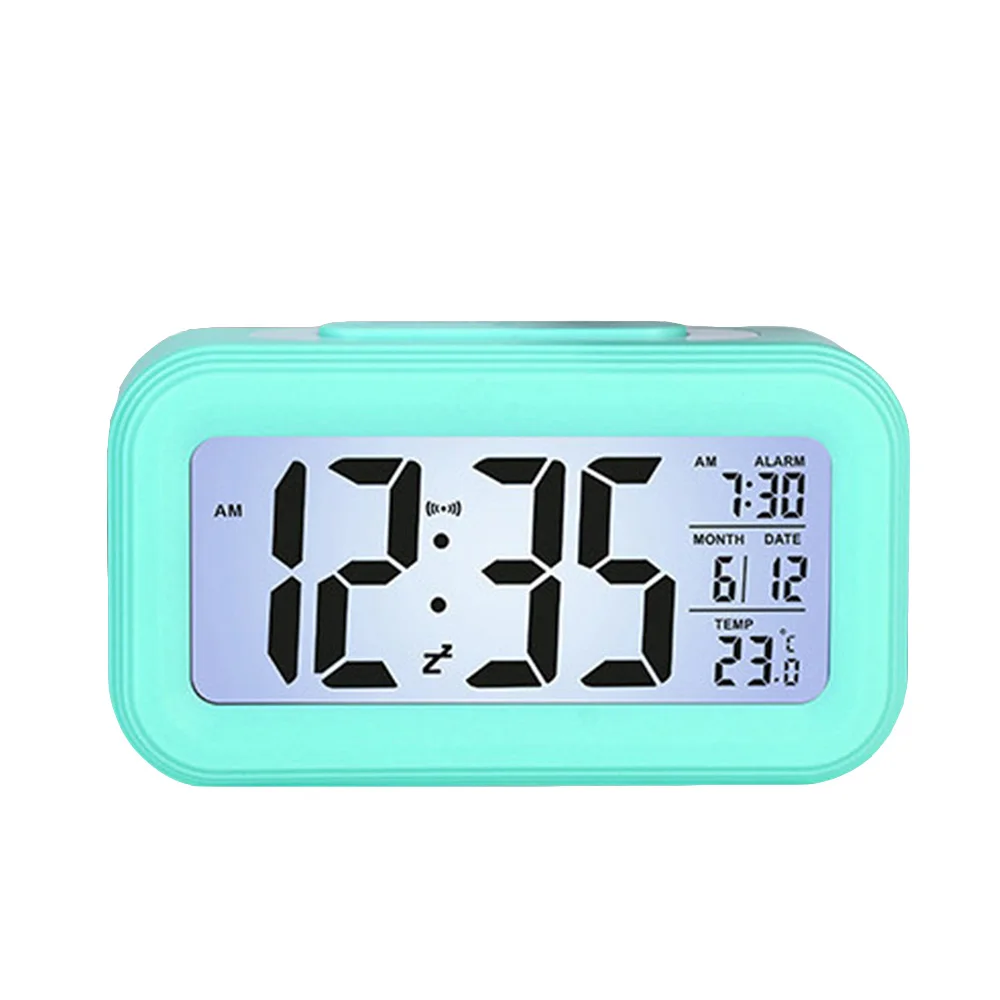 Цифровой будильник с ЖК-дисплеем 1 шт. электронные часы умная Бесшумная подсветка