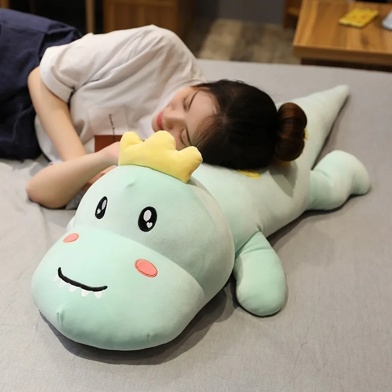 Длинная Подушка для сна с динозавром из мультфильма супер мягкая и удобная