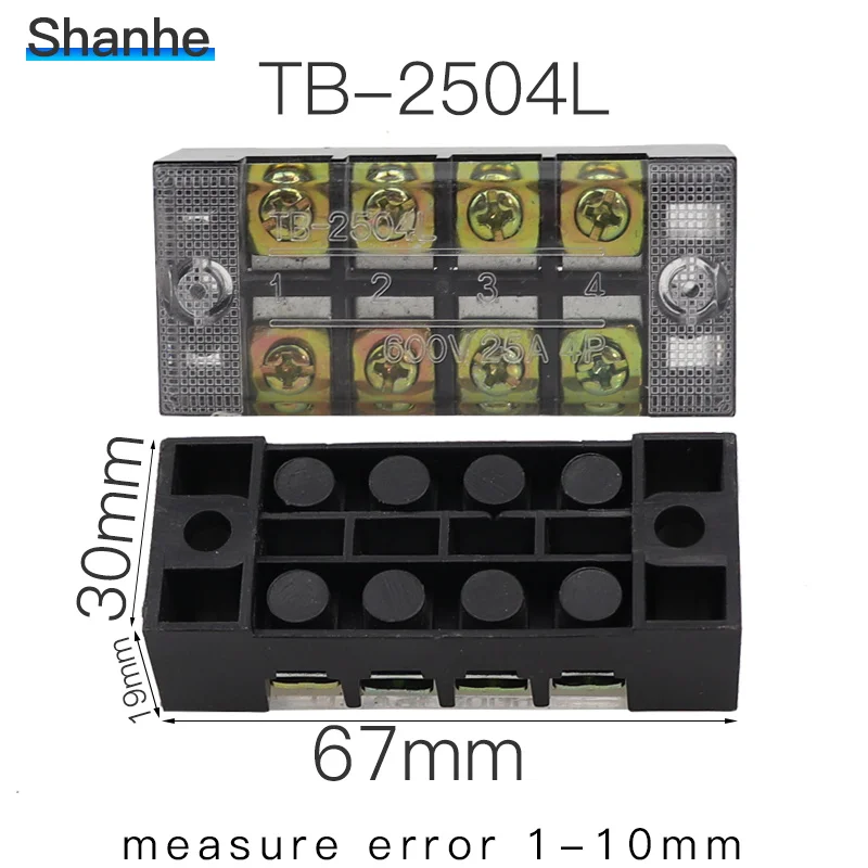 TB-2503 винтовая Клеммная полоса, покрытая барьерным блоком TB-2504 TB-2505 TB-2506 TB-2510 TB-2512 TB - Цвет: TB-2504