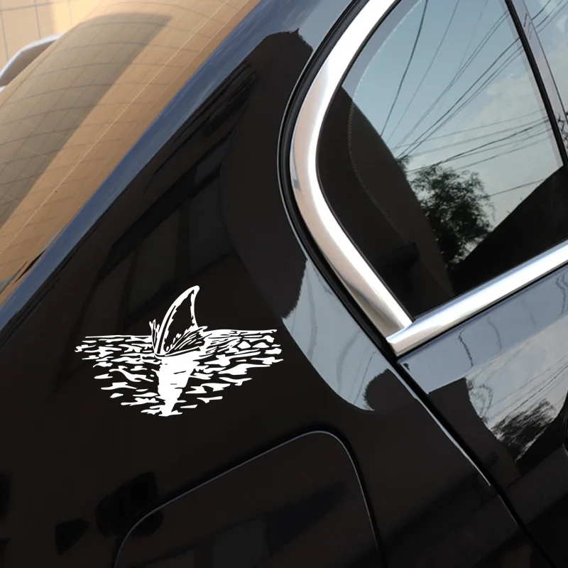 YJZT 11CM*17.8CM Car Side Door Window Decoration Shark Sticker Vinyl Decal Black/Silver C30-0103 | Автомобили и мотоциклы