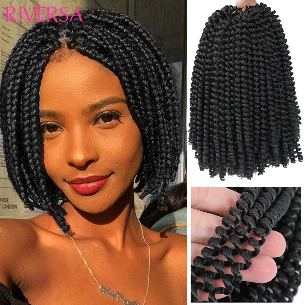Sping Twist Crochet Braids Hair Bob Hair 1B 27 30 350# Afro Crochet Hair Ombre 8