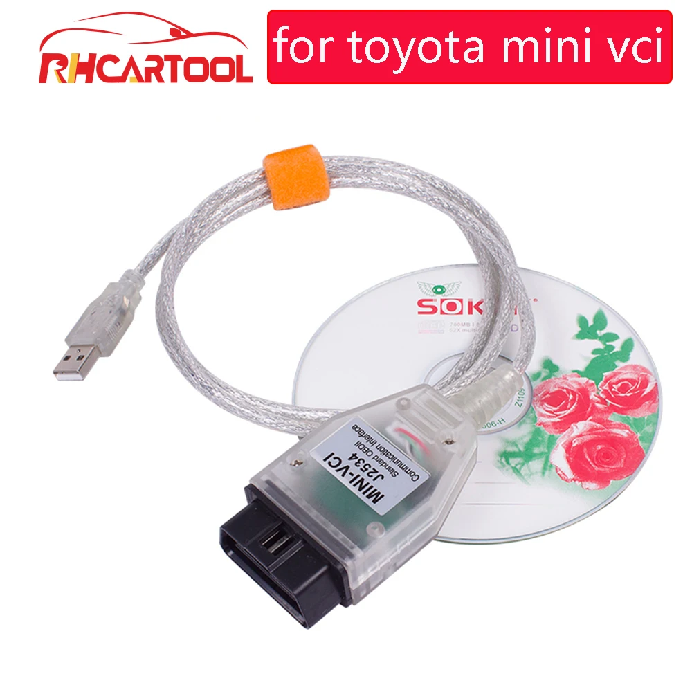 OBD2 V13.00.022 мини VCI интерфейс для TOYOTA TIS Techstream minivci FT232RL чип J2534 OBDII OBD2 диагностический инструмент