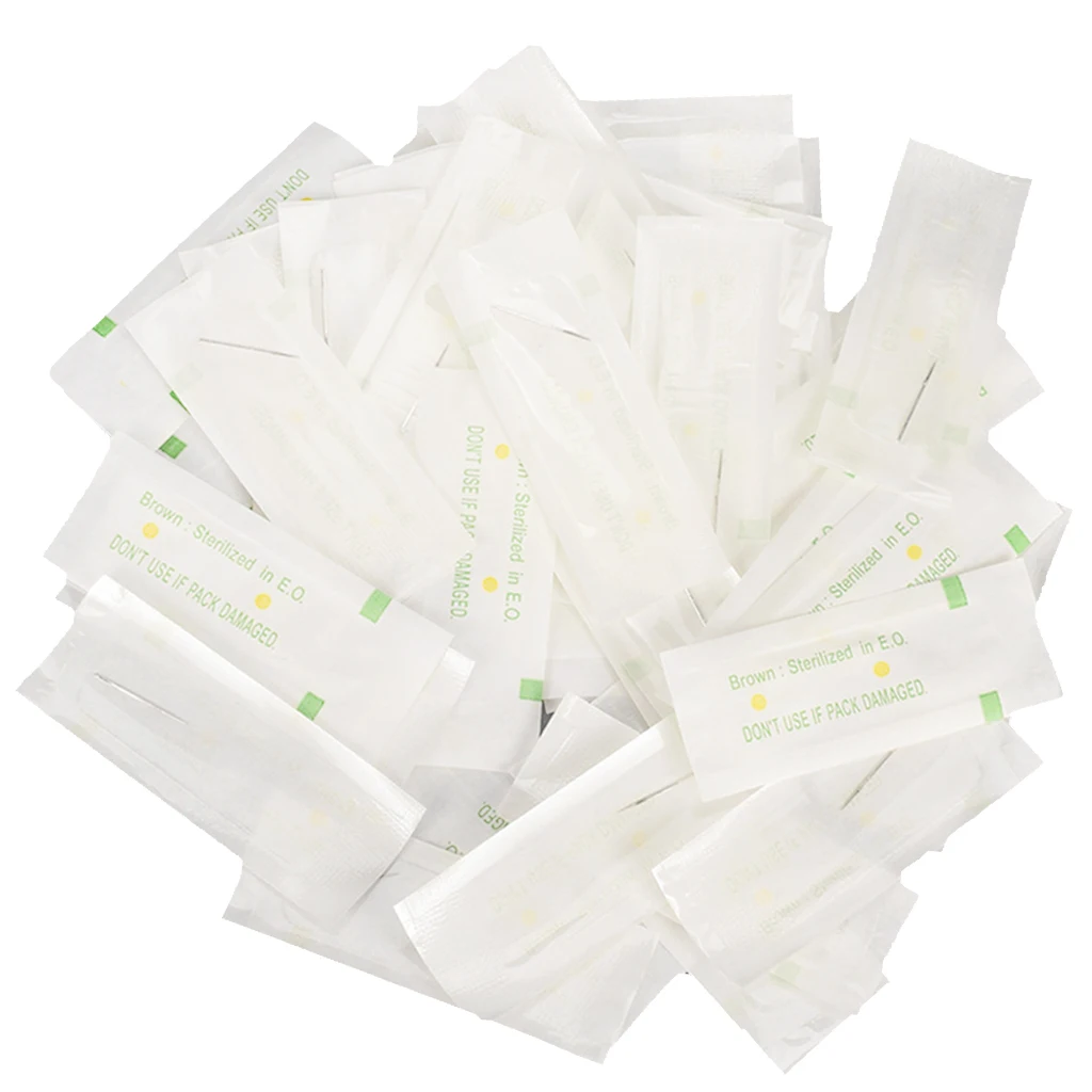 

100Pcs 2R Disposable Round Needles for Eyebrow Tattoo Semi Permanent Makeup
