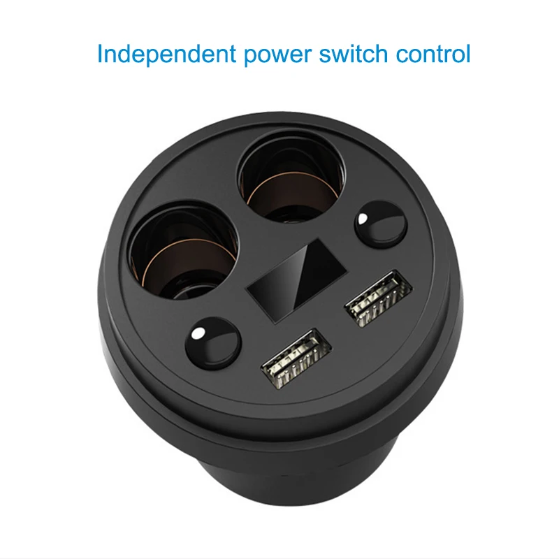 Автомобильное зарядное устройство 2 USB чашки разъем питания адаптер