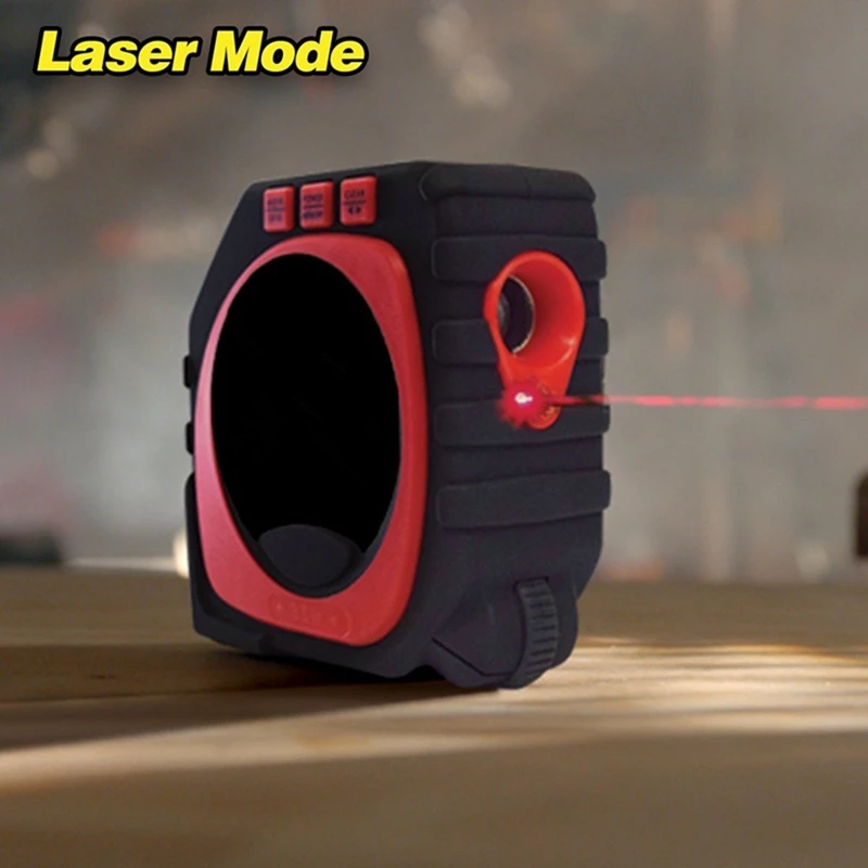 3-In-1 Measuring Ruler Three-In-One Tape Measure LED Digital Display Infrared | Инструменты
