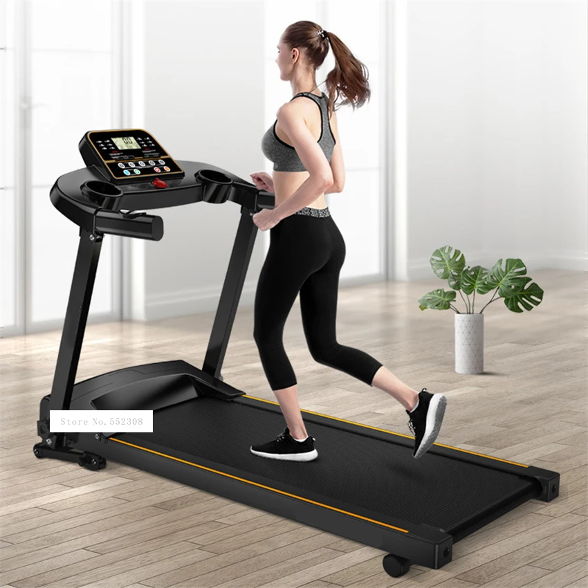 Бесшумная беговая дорожка с поручнями электрическая складная машина домашнее