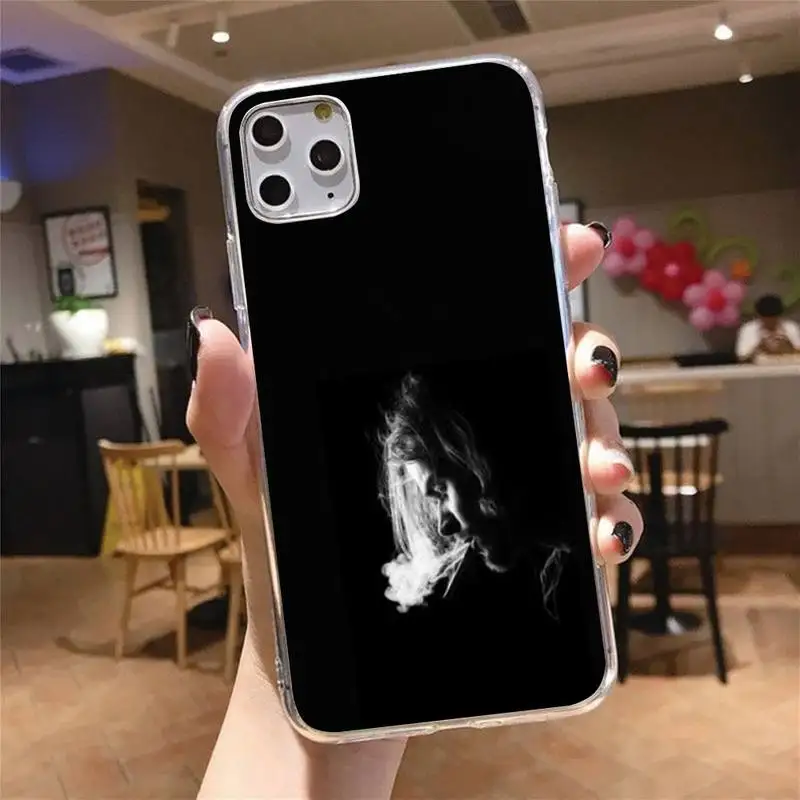 

Nirvana Kurt Cobain singer Phone Case Transparent soft For iphone 5 5s 5c se 6 6s 7 8 11 12 plus mini x xs xr pro max