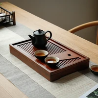 natural wooden tea tray high quality chinese tea table tray tea set board drainage water storage tea tray kitchen accessories