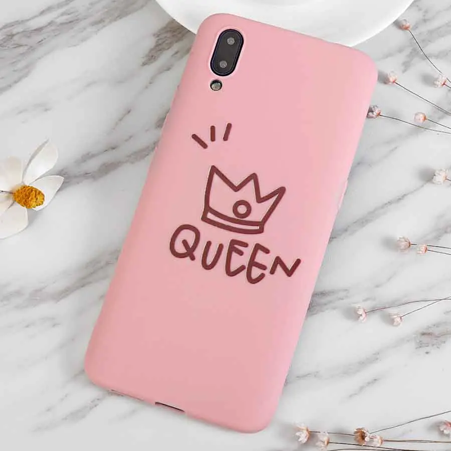 Милый чехол King queen Crown для samsung Galaxy A80 A70 A50 A40 A30 A10 Чехлы M10 M20 M30 A7 A8 A9 2018 мягкий из ТПУ |