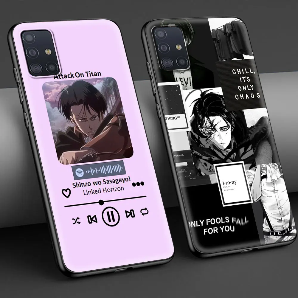 Attack On Titan Silicone Case For Samsung Galaxy A51 A71 A50 A21s A70 A10 A20e A30 A40 A31 A41 A11 A12 A02s TPU Back Cover Coque