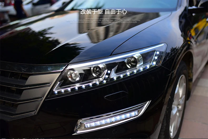 Автомобильный Стайлинг фара чехол для Honda Crosstour фары Crosstour 2010-2013 светодиодный фары DRL Объектив Двойной Луч би-ксеноновых фар, Высокопрочная конструкция