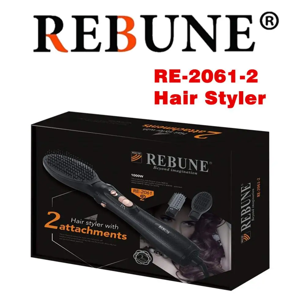 REBUNE hair styler1000 Вт фен RE-2061-2 выпрямитель для волос и бигуди конусная щетка