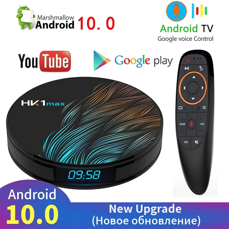 Приставка Смарт-ТВ HK1 Max 4 + 2020/64/32 ГБ Android 10 0 | Электроника