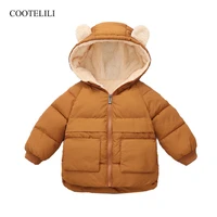 cootelili fleece winter parkas kids jackets for girls boys thick velvet pocket childrens coat baby outerwear infant overcoat