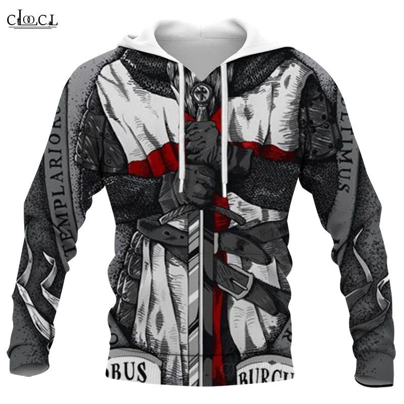 

HX Newest Popular Knights Templar Hoodie Men Women Autumn 3D Print Fashion Harajuku Casual Tracksuit Drop Shipping