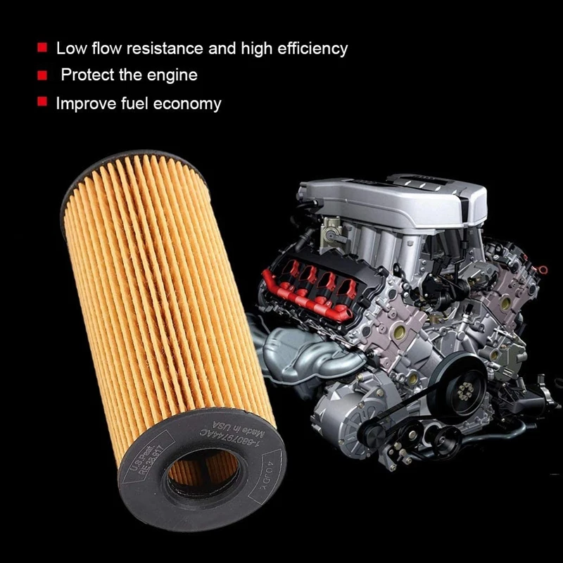 6 шт. масляный фильтр 68079744 подходит для Jeep Grand Cherokee Wrangler 2012-2013 двигателя |