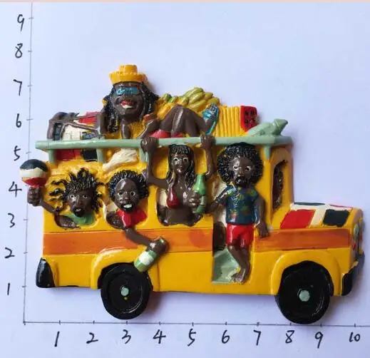 Дорожный сувенир Dominica World рельефная ручная роспись 3D магнитный холодильник из