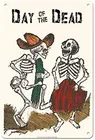 Декорации День мертвецов Мексики от Жозе Гуадалупе плакады С. 1900, металлический жестяной знак