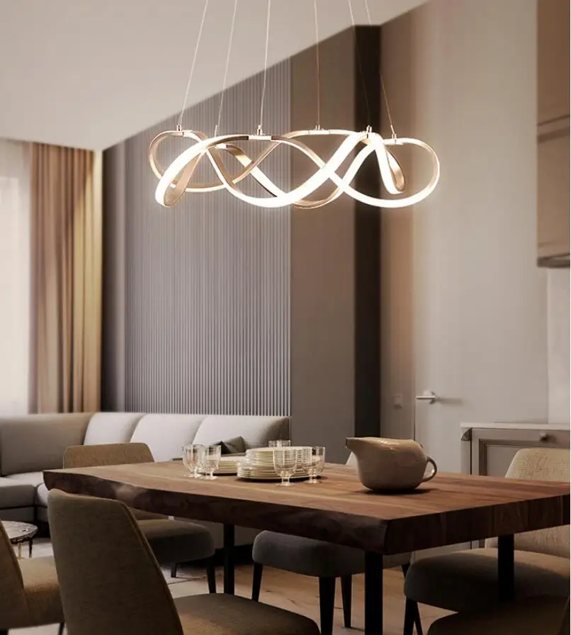 

NEW Gold Modern LED Pendant Light For Living Room Dining Room Hanging Lamps LED Pendant Lamps Chandelier Pendant Fixtures